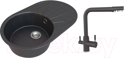 

Мойка кухонная Гамма Гранит, Granite-04 + смеситель Mixer-G07