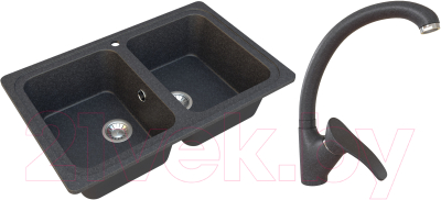 

Мойка кухонная Гамма Гранит, Granite-11 + смеситель Mixer-G01