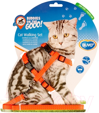 Шлея с поводком Duvo Plus 11205 (Orange)