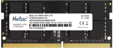 Оперативная память DDR4 Netac NTBSD4N26SP-04