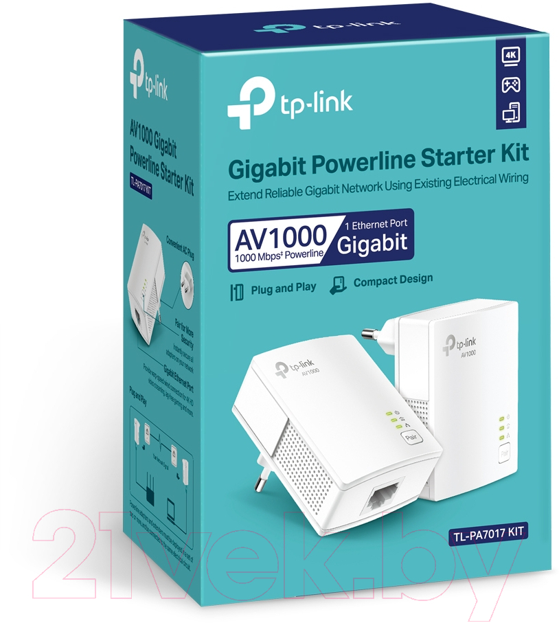 Комплект powerline-адаптеров TP-Link TL-PA7017 KIT