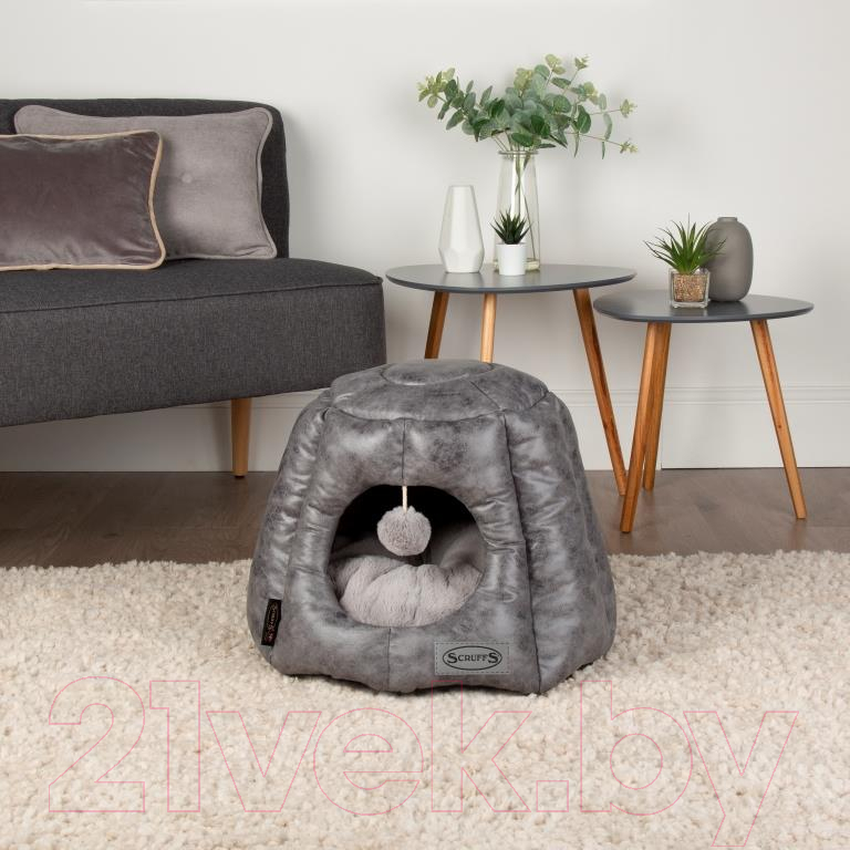 Домик для животных Scruffs Knightsbridge Cat Igloo / 661501 (серый)