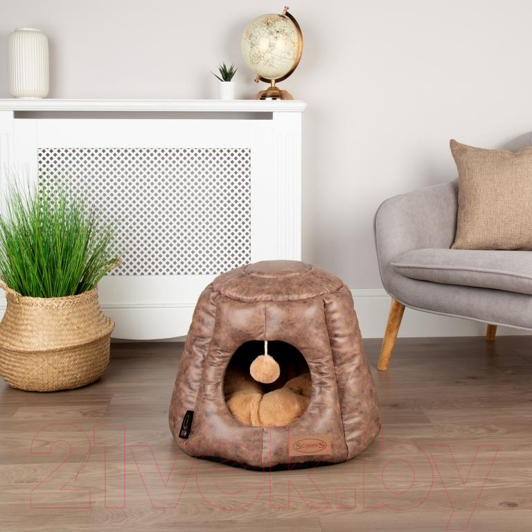 Домик для животных Scruffs Knightsbridge Cat Igloo / 661457 (шоколадный)