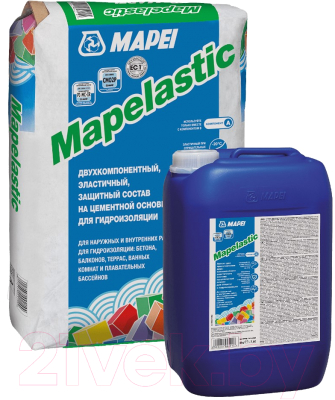 

Гидроизоляция цементная Mapei, Mapelastic Комплект A+B