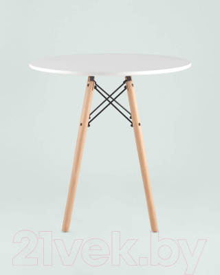 Обеденный стол Stool Group Eames D70 / Z-230/70 (белый/дерево)
