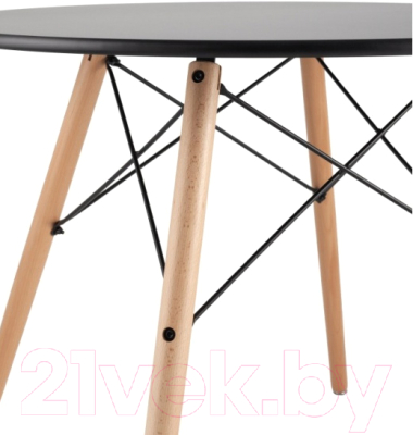 Обеденный стол Stool Group Eames / Chad Black D80 (черный/дерево)