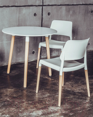 Обеденный стол Stool Group Eames / Z-210 (белый/дерево)