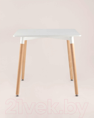 Обеденный стол Stool Group 80x80 / Z-208 (белый/дерево)