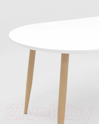 Обеденный стол Stool Group Берген раскладной 160-220x90 / DT-95-160 (белый)
