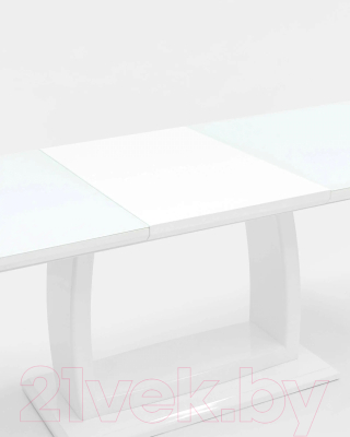 Обеденный стол Stool Group Орлеан раскладной 160-215x90 / ET-1621-160-HGW (глянцевый белый)