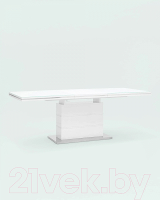 Обеденный стол Stool Group Глазго раскладной 160-215x90 / N-115-160-HGW (глянцевый белый)