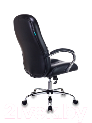 Кресло офисное Бюрократ T-898SL (искусственная кожа черный Leather Venge Black/металл)