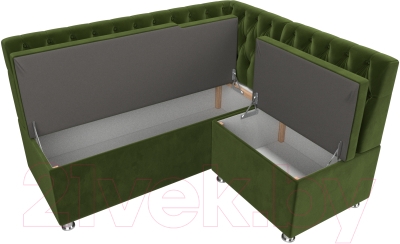 Уголок кухонный мягкий Лига Диванов Мирта 262 правый / 107596 (микровельвет, зеленый)