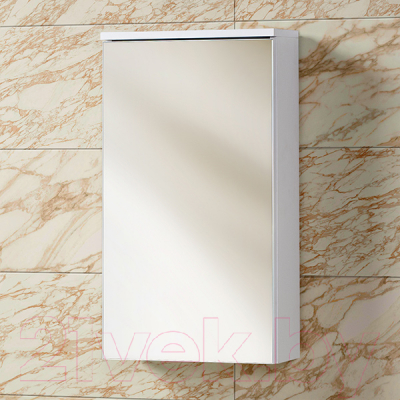 Шкаф с зеркалом для ванной Акваль Сиена 40 / СИЕНА.04.40.40.N