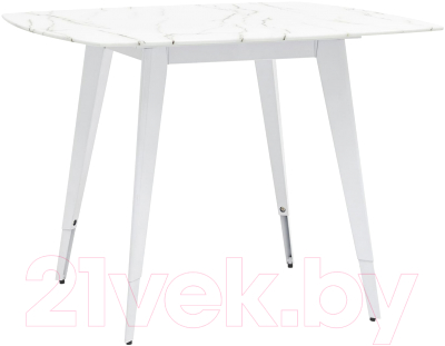 Обеденный стол Stool Group Ричмонд 100x100 / DT-983-W-100 (белый/стекло)