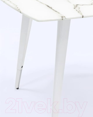 Обеденный стол Stool Group Ричмонд 100x100 / DT-983-W-100 (белый/стекло)