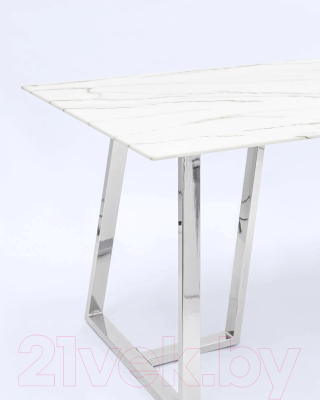 Обеденный стол Stool Group Даллас 160x90 / DT-923-W-160 (белый/стекло)