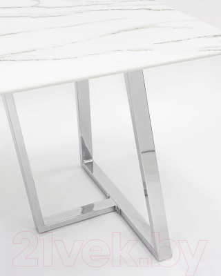 Обеденный стол Stool Group Даллас 160x90 / DT-923-W-160 (белый/стекло)