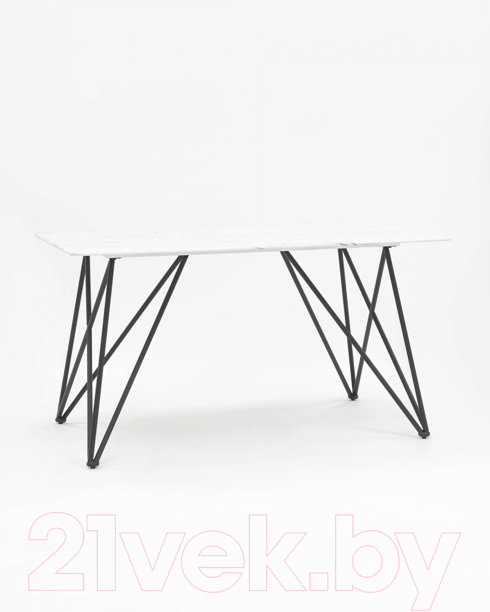 Обеденный стол Stool Group Сакраменто 140x90 / DT-968-W-140 (белый/стекло) — фото 2