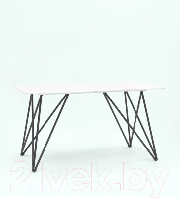 Обеденный стол Stool Group Сакраменто 140x90 / DT-968-W-140 (белый/стекло)