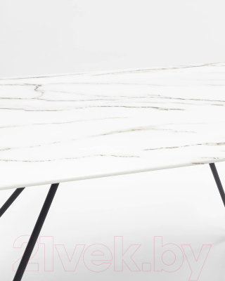 Обеденный стол Stool Group Сакраменто 140x90 / DT-968-W-140 (белый/стекло)