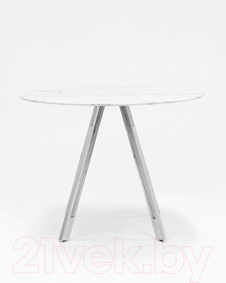 Обеденный стол Stool Group Хьюстон 100x100 / DT-954-W-100 (белый/стекло)