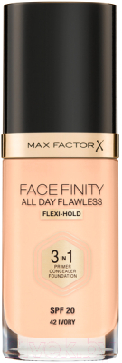 Тональный крем Max Factor Facefinity All Day Flawless Flexi-Hold 3in1 SPF20 тон 42 (30мл)