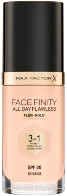 Тональный крем Max Factor Facefinity All Day Flawless Flexi-Hold 3in1 SPF20 тон 55 (30мл)