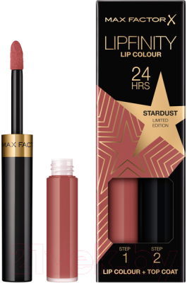 Набор декоративной косметики Max Factor Lipfinity Помада Lip Colour+Блеск Moisturising Top Coat тон 082