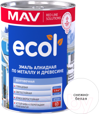 

Эмаль MAV, Белый, Ecol Алкидная