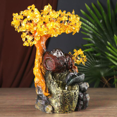 Статуэтка Yiwu Zhousima Craft Дерево с янтарными листьями / 4762502