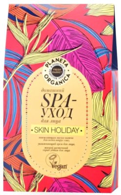 Набор косметики для лица Planeta Organica Fresh Market Skin Holiday Маска-патчи+Крем+Скраб (30мл+100мл+50г)