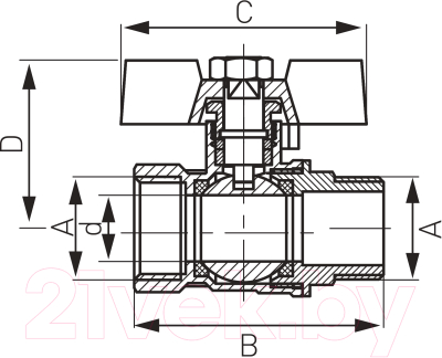 Шаровой кран Ferro KMS11