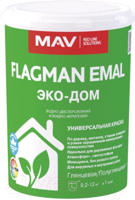 

Краска MAV, Белый, Flagman Emal Эко Дом