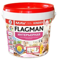 Краска MAV Flagman Kinder (1л, белый полуматовый) - 