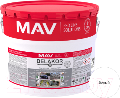 Эмаль MAV Belakor-12 (10кг, белый)