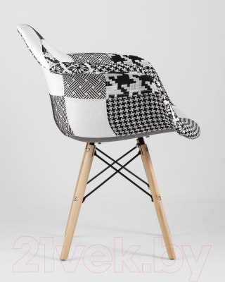 Стул Stool Group Eames / Y809 (пэчворк черный/белый)