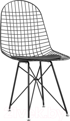 Стул Stool Group Eiffel / AFR-18B-P1 BL/BL (черный с черной подушкой)