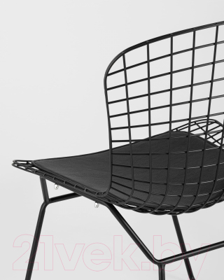 Стул Stool Group Bertoia / BTY-18-P6 BL/BL (черный с черной подушкой)