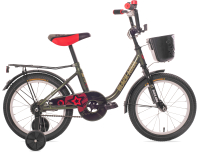 Детский велосипед Black Aqua DK-1804 (с корзиной, хаки) - 