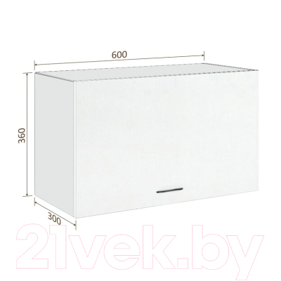 Шкаф под вытяжку Кортекс-мебель Корнелия Экстра ВШГ60-1г-360 (белый)
