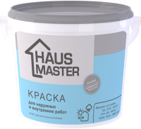 Краска Haus Master Для наружных и внутренних работ (5л, белый матовый) - 