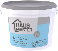 Краска Haus Master Для наружных и внутренних работ (11л, белый матовый) - 
