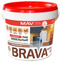 Лак MAV Brava ВД-АК-2041 мебельный (1л, бесцветный глянцевый) - 