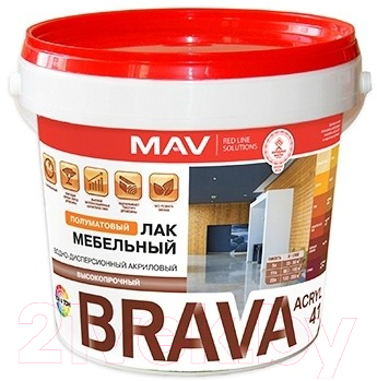 Лак MAV Brava ВД-АК-2041 мебельный (1л, бесцветный полуматовый)
