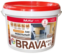 Лак MAV Brava ВД-АК-2041 мебельный (3л, бесцветный полуматовый) - 