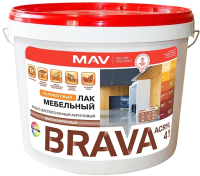 Лак MAV Brava ВД-АК-2041 мебельный (11л, бесцветный полуматовый) - 