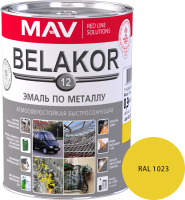 Эмаль MAV Belakor-12 Ral 1023 (900г, желтый) - 