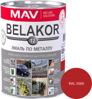 Эмаль MAV Belakor-12 Ral 3000 (900г, красный) - 