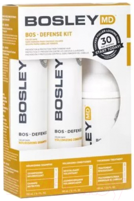 Набор косметики для волос Bosley MD Deffense Color Safe Starter Pack Шампунь+Кондиционер+Мусс (150мл+150мл+100мл)